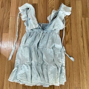 Free People Mini Denim Summer Dress